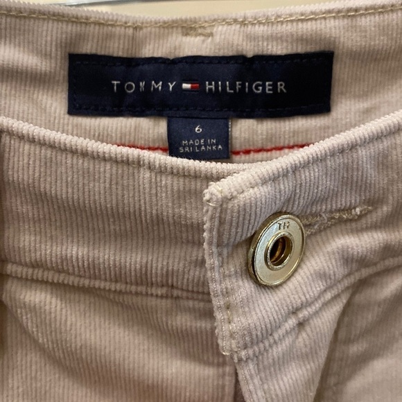 Tommy Hilfiger High Rise Tribeca Skinny Corduroy Pants Color: Cream Size 6 - Picture 6 of 8